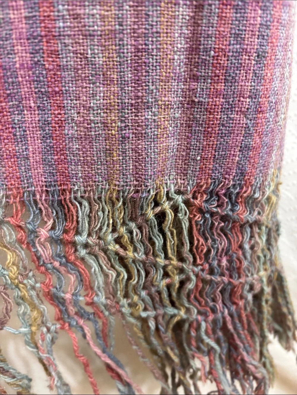 Vintage wool shawl purple